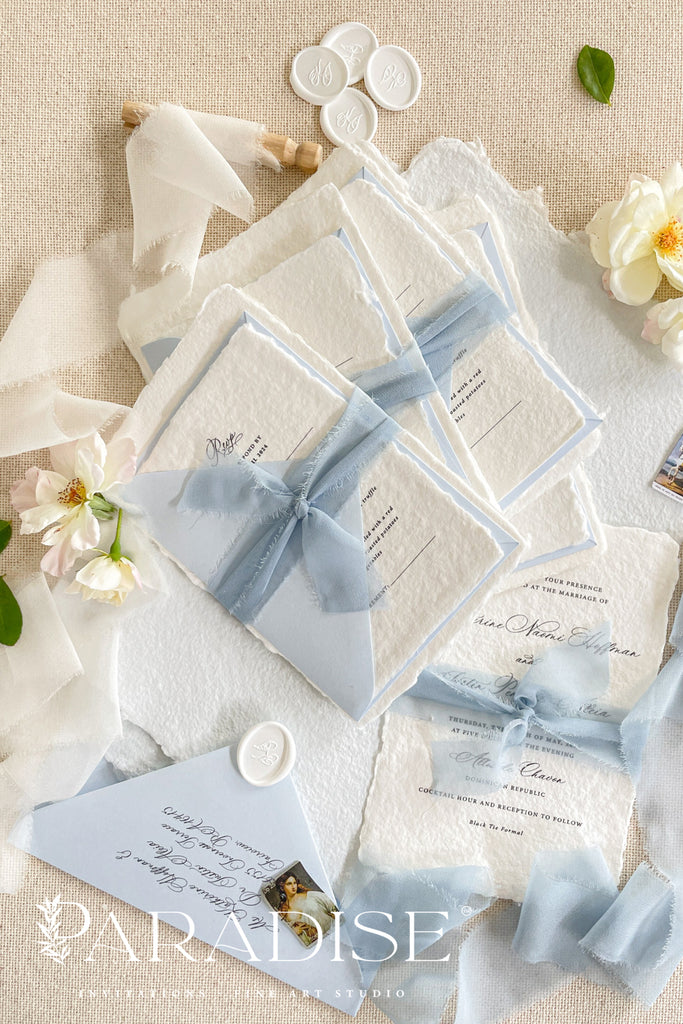 Loretta Handmade Paper Wedding Invitation Sets