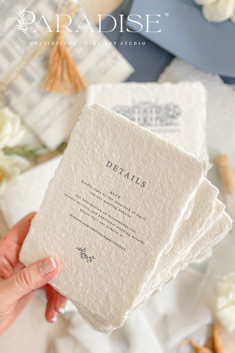 This exquisite wedding invitations suite offers a blend of rustic charm and personal romance. Each invitation features a bespoke custom venue illustration, hand-drawn by us to capture the unique charm of your location. The luxurious suite is finished with beautiful tassels, adding a touch of elegant texture and color. This rustic wedding stationery is perfect for a relaxed yet timeless celebration, and it sets a heartfelt and personal tone for your special day.