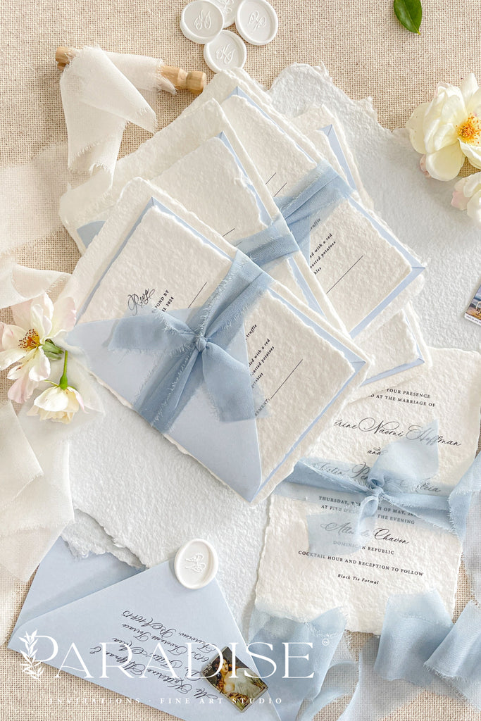 Loretta Handmade Paper Wedding Invitation Sets