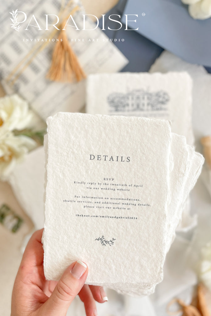 Winona Handmade Paper Wedding Invitation Sets