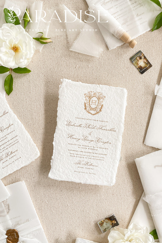 Bridget Handmade Paper Wedding Invitation Sets