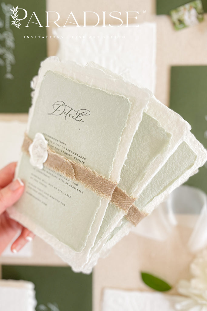 Mabel Handmade Paper Save the Date Cards