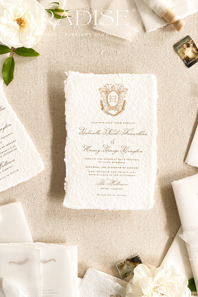 Bridget Handmade Paper Wedding Invitation Sets