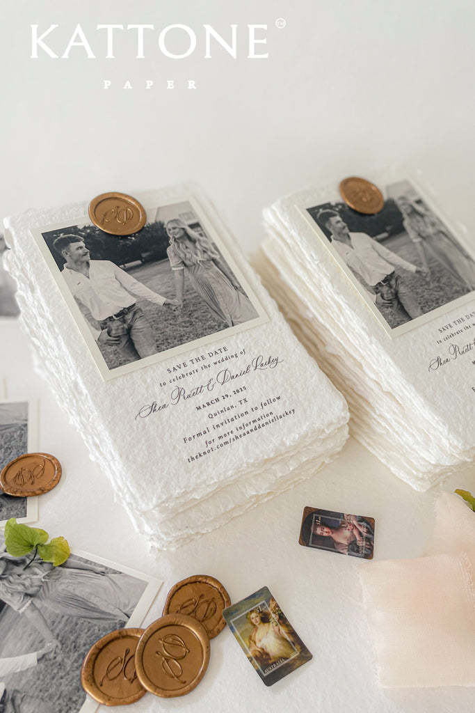 Aryana Handmade Paper Save the Date Cards