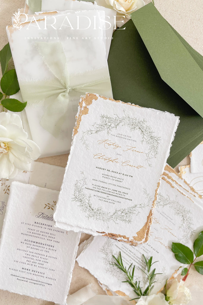 Adriana Handmade Paper Wedding Invitation Sets