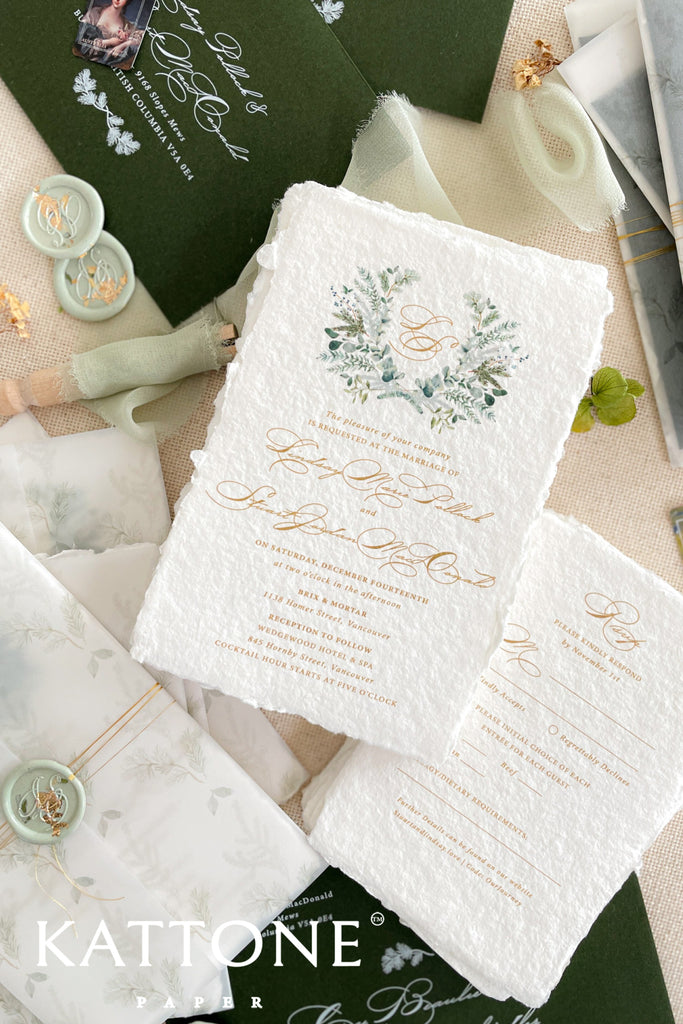 Neroly Handmade Paper Wedding Invitation Sets