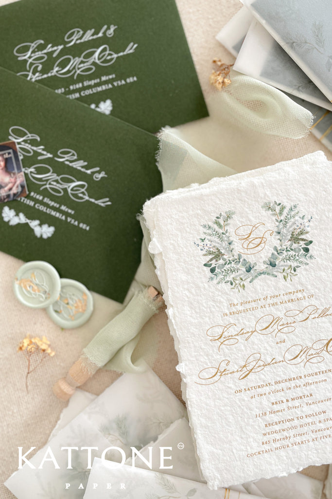 Neroly Handmade Paper Wedding Invitation Sets