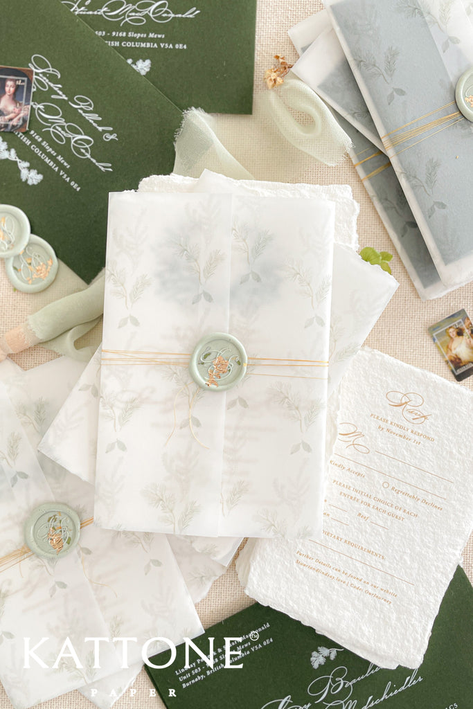 Neroly Handmade Paper Wedding Invitation Sets