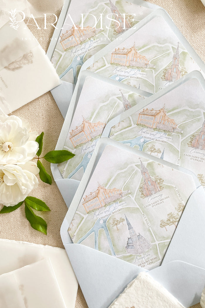 Light Sky Envelopes and Custom Watercolor Map Liners