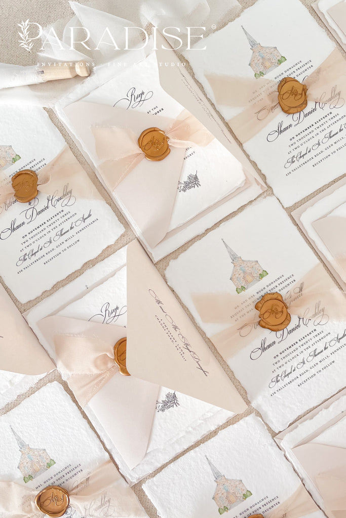 Ariella Handmade Paper Wedding Invitation Sets