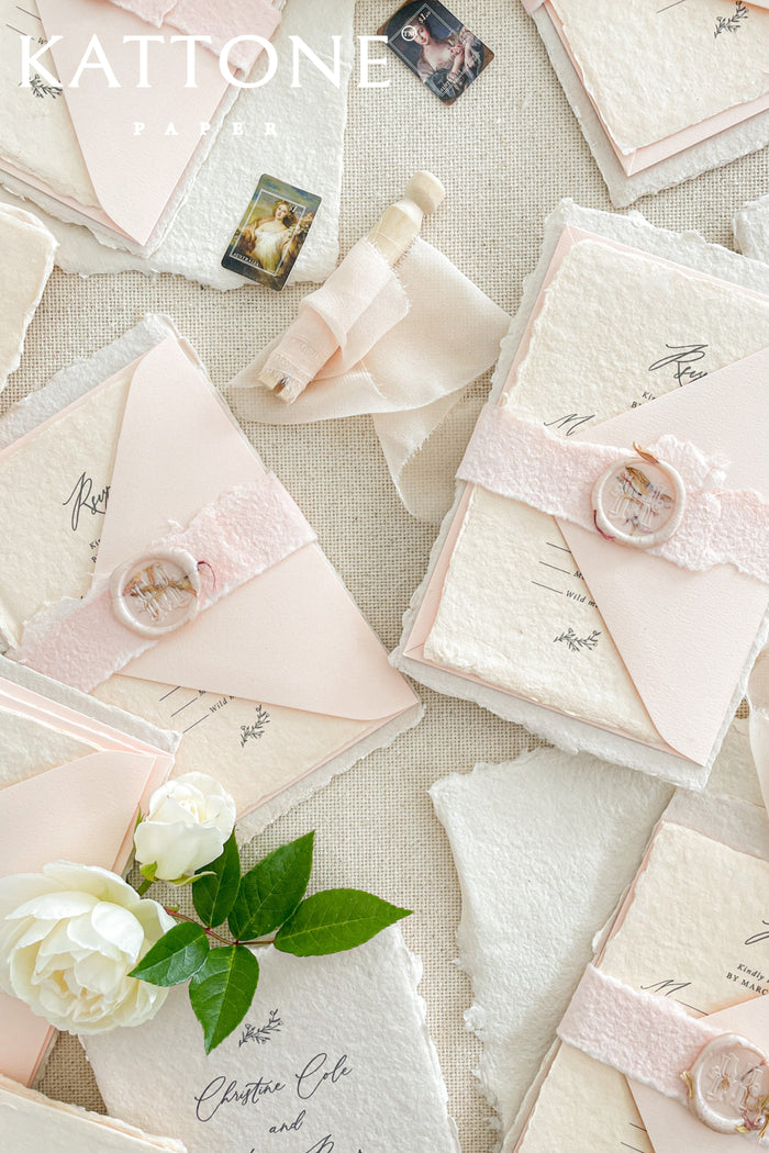 Nilah Handmade Paper Wedding Invitation Sets