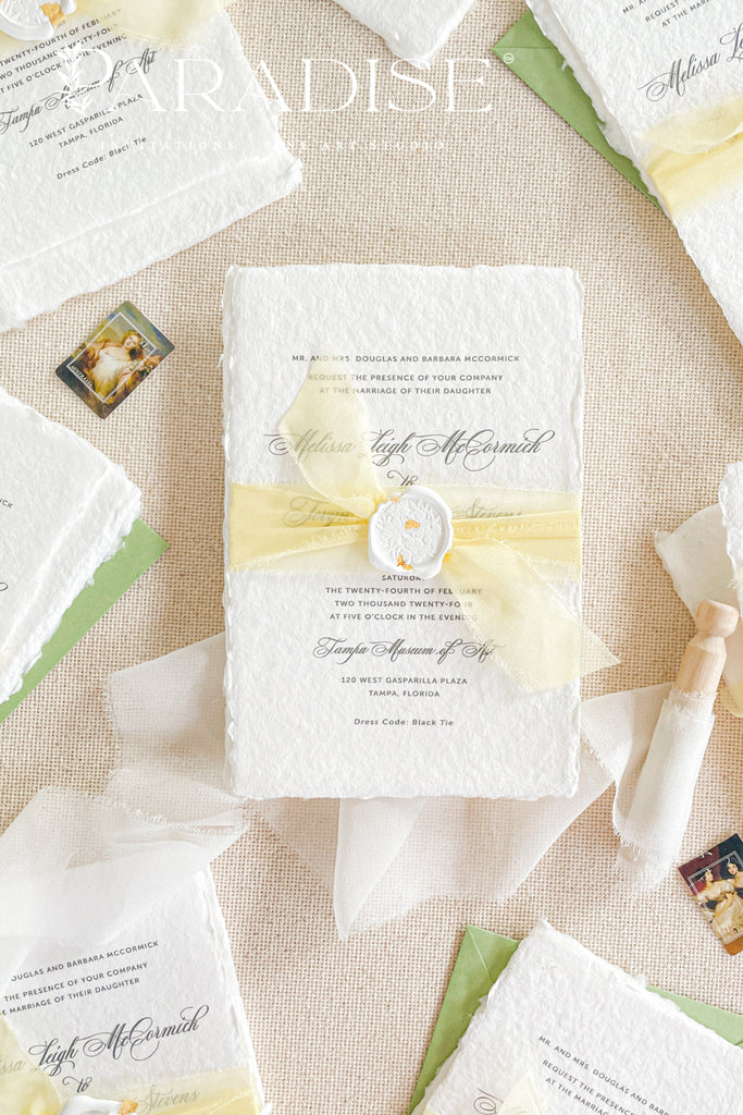 Saylor Handmade Paper Wedding Invitation Sets