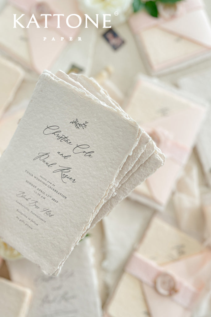 Nilah Handmade Paper Wedding Invitation Sets