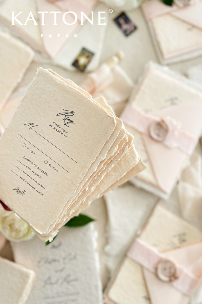 Nilah Handmade Paper Wedding Invitation Sets