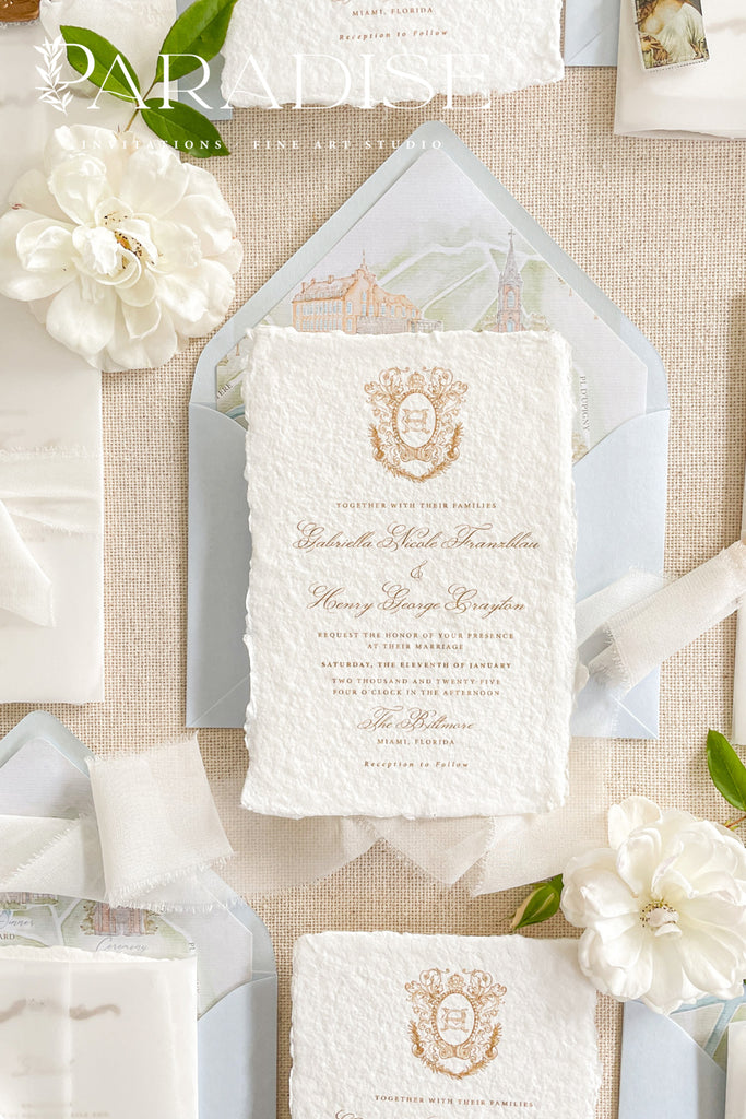 Bridget Handmade Paper Wedding Invitation Sets