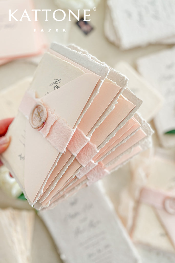 Nilah Handmade Paper Wedding Invitation Sets