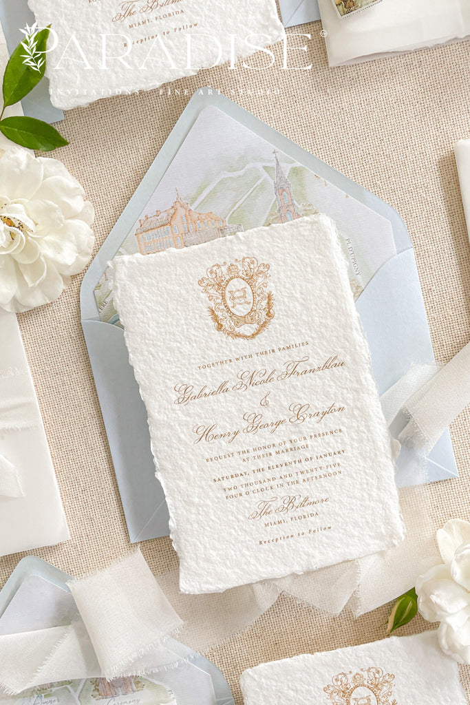 Bridget Handmade Paper Wedding Invitation Sets