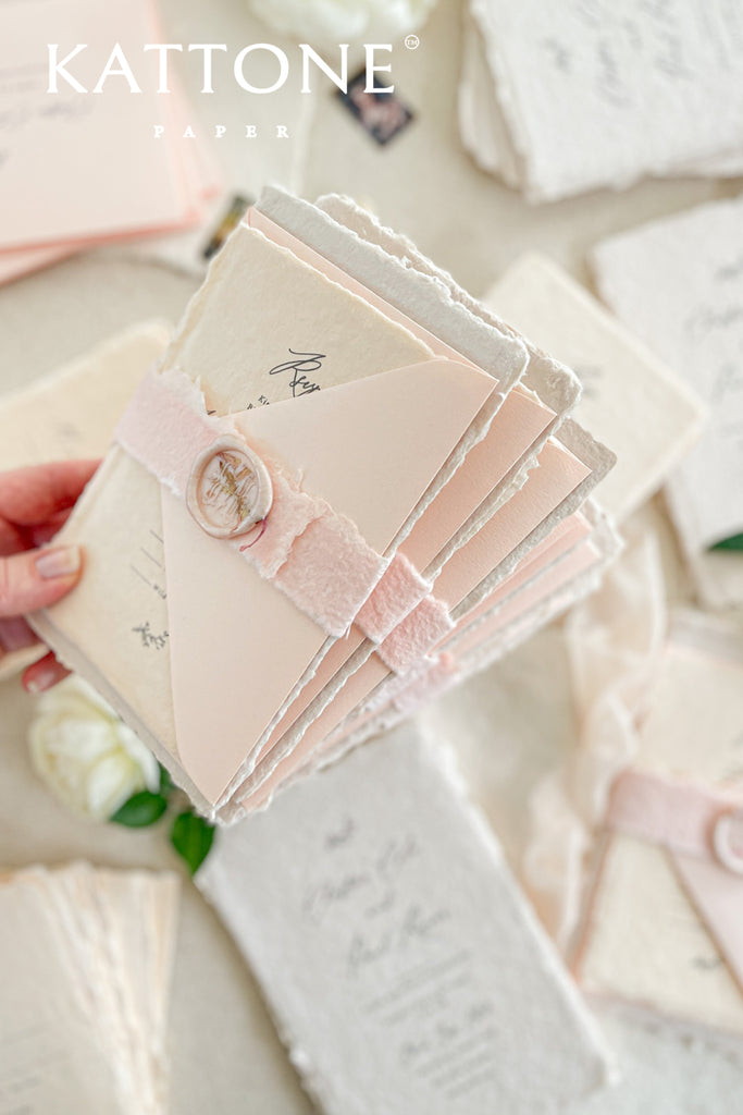 Nilah Handmade Paper Wedding Invitation Sets