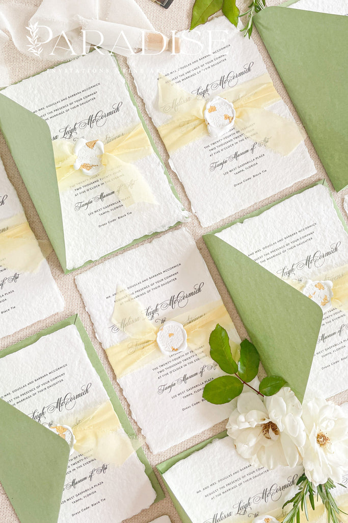 Saylor Handmade Paper Wedding Invitation Sets