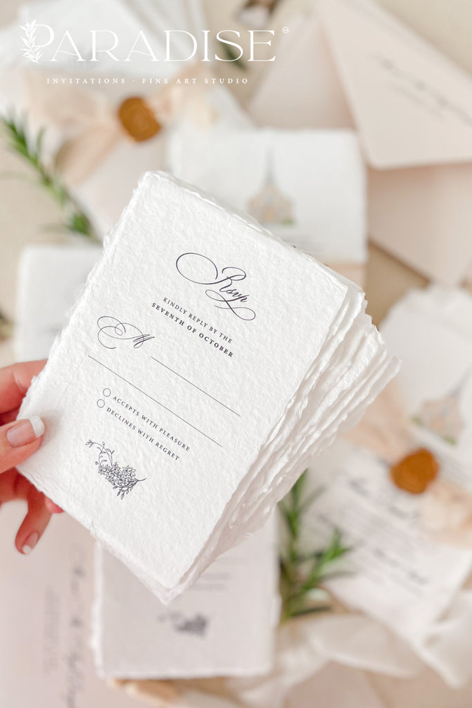 Ariella Handmade Paper Wedding Invitation Sets