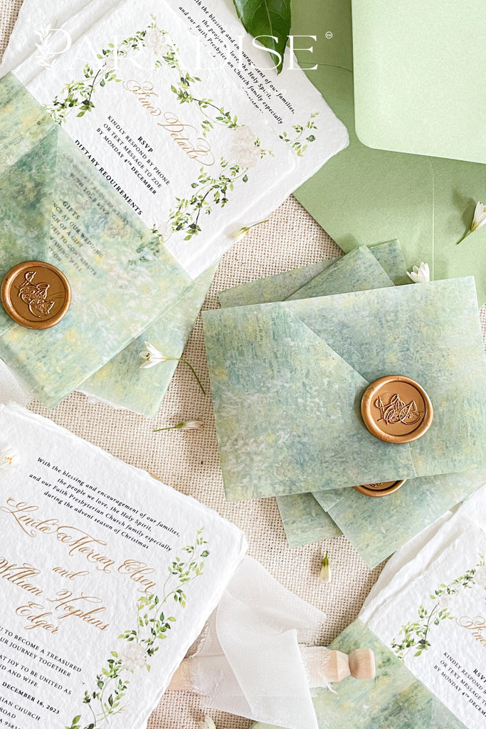 Emma Handmade Paper Wedding Invitation Sets