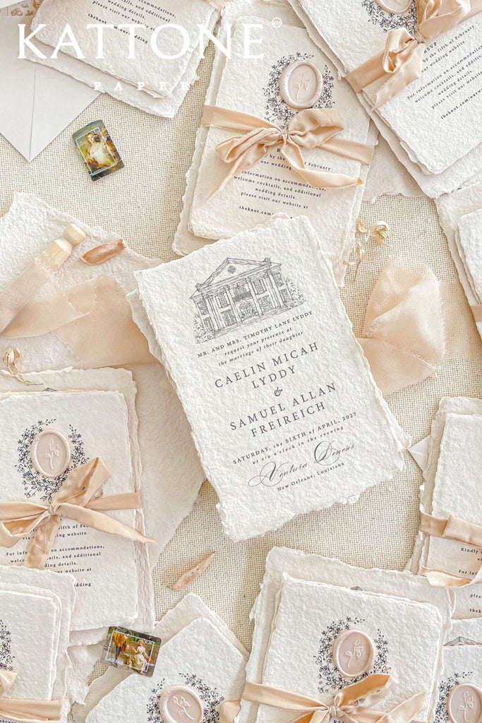 Miriana Handmade Paper Wedding Invitation Sets