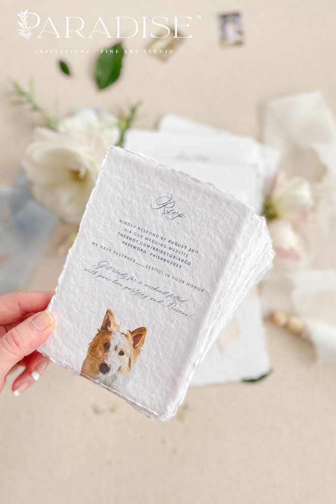 Elizabeth Handmade Paper Wedding Invitation Sets