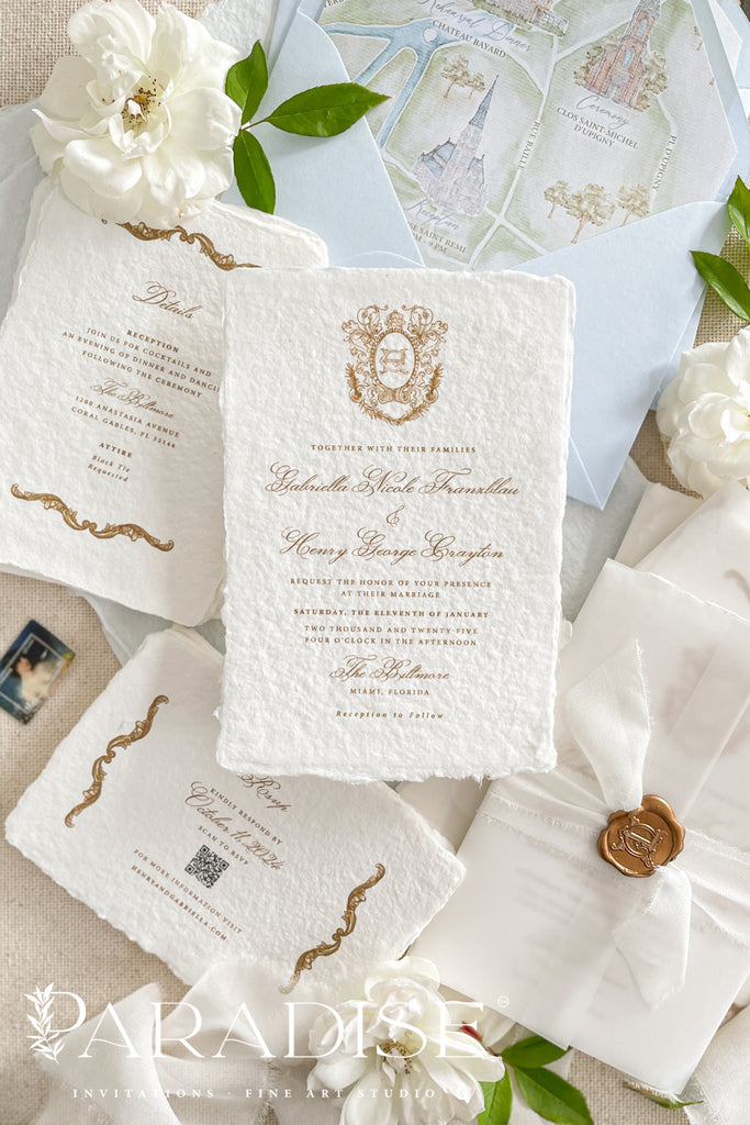 Bridget Handmade Paper Wedding Invitation Sets