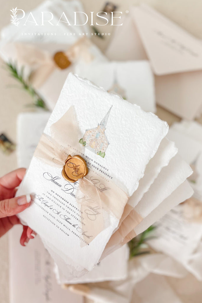 Ariella Handmade Paper Wedding Invitation Sets