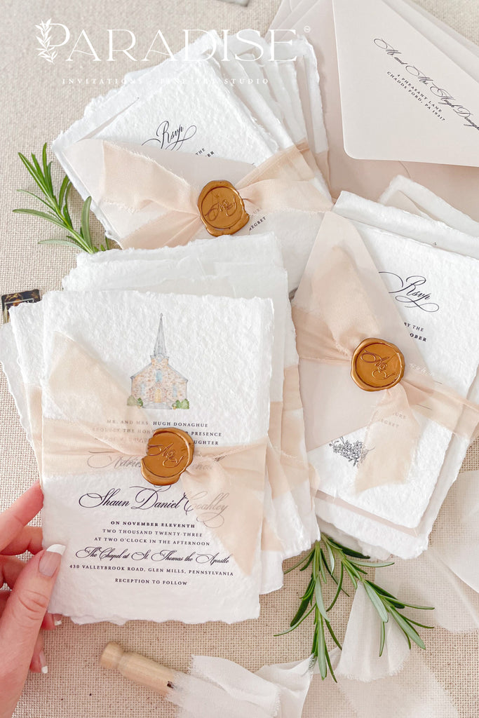 Ariella Handmade Paper Wedding Invitation Sets