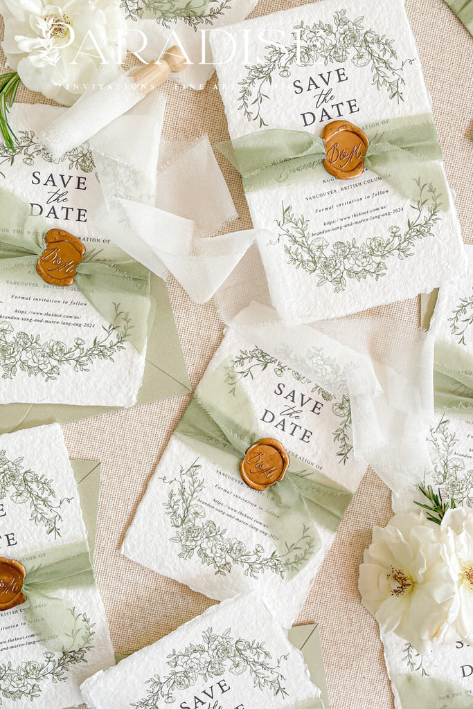 Jane Handmade Paper Save the Date Cards