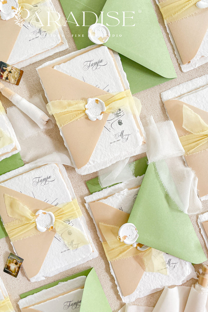 Saylor Handmade Paper Wedding Invitation Sets