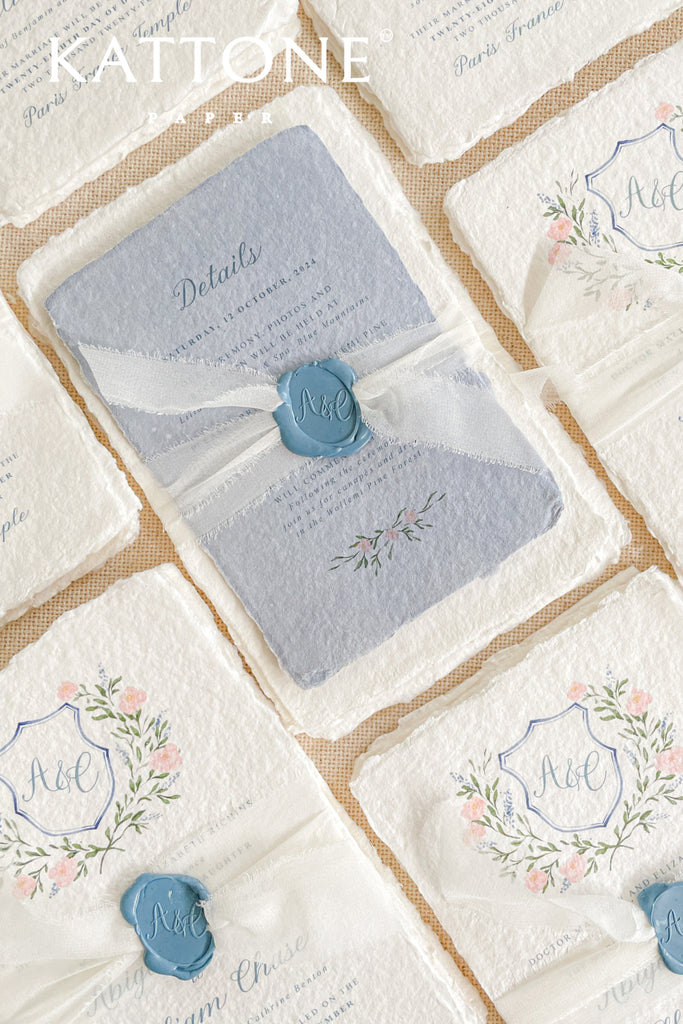 Kavi Handmade Paper Wedding Invitation Sets