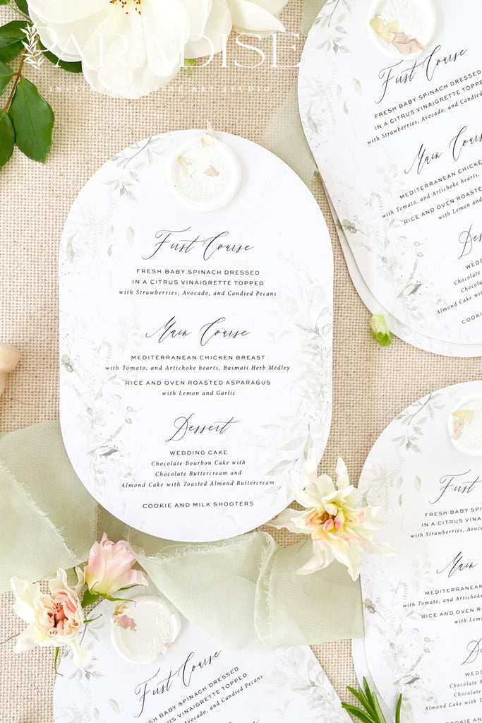 Audrey Double Arch Wedding Menus