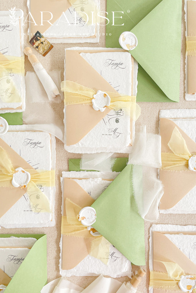 Saylor Handmade Paper Wedding Invitation Sets