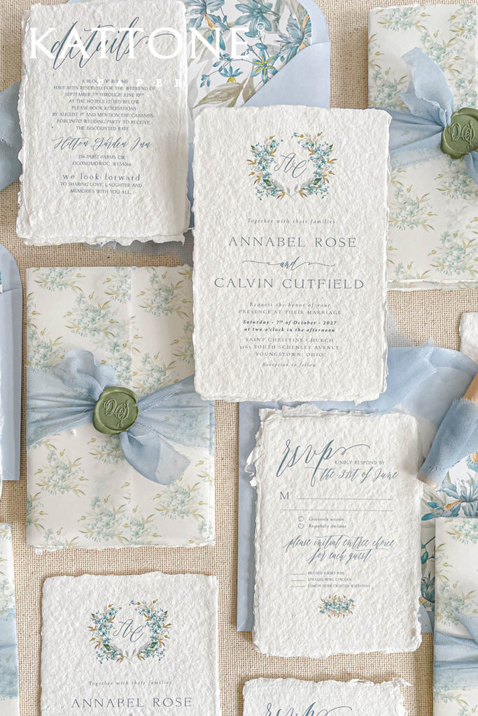 Leire Handmade Paper Wedding Invitations