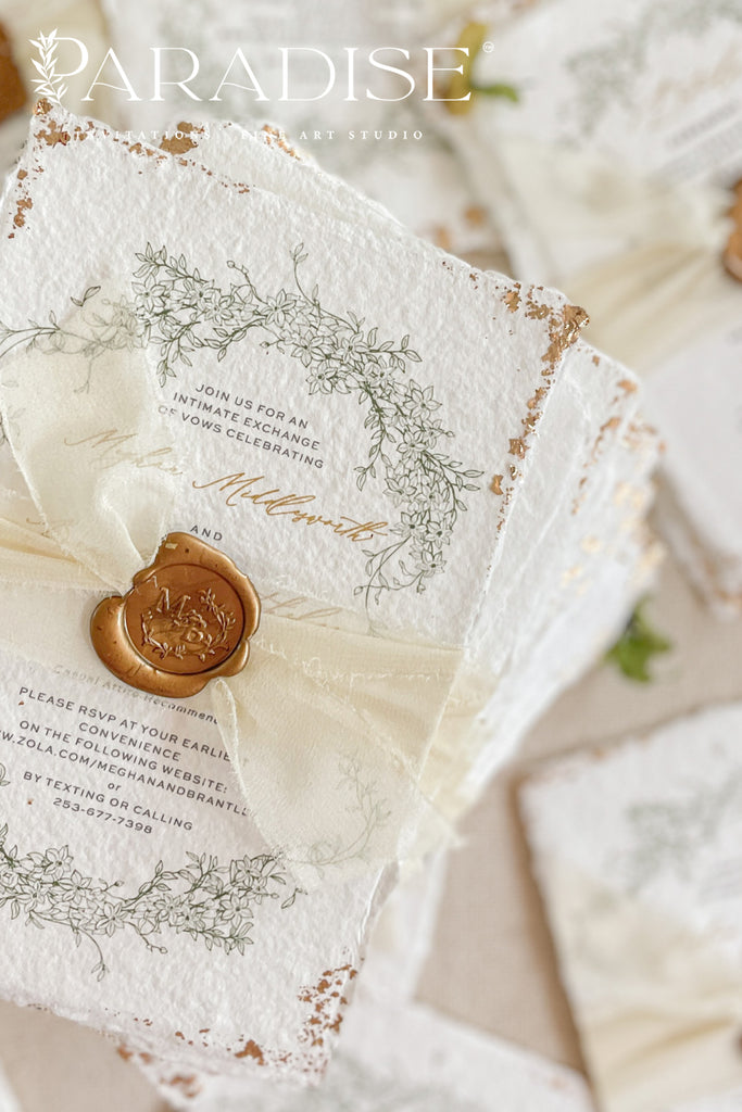 Alexandra Handmade Paper Wedding Invitation Sets