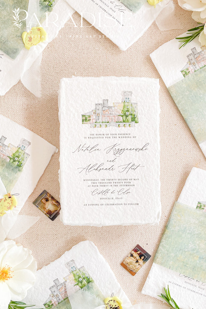 Eliana Handmade Paper Wedding Invitation Sets