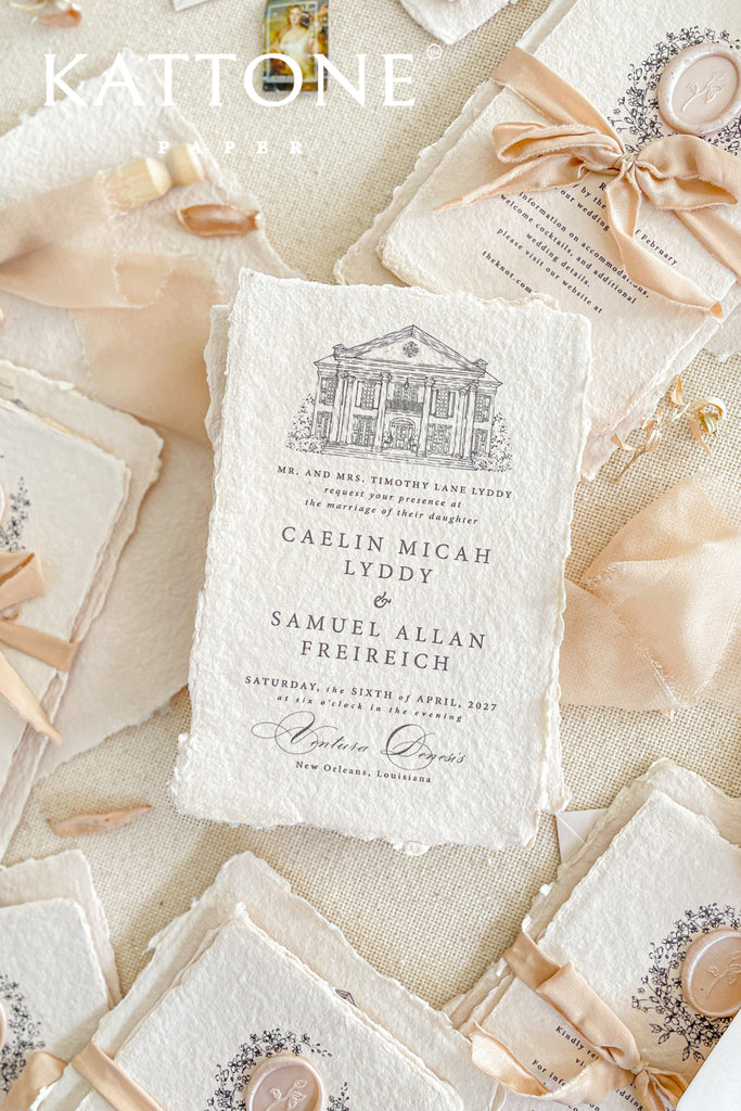 Miriana Handmade Paper Wedding Invitation Sets