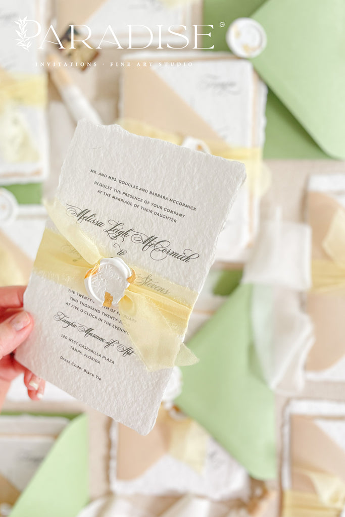 Saylor Handmade Paper Wedding Invitation Sets