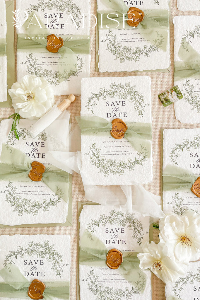 Jane Handmade Paper Save the Date Cards