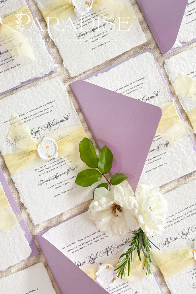 Zara Handmade Paper Wedding Invitation Sets