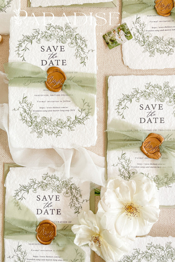 Jane Handmade Paper Save the Date Cards