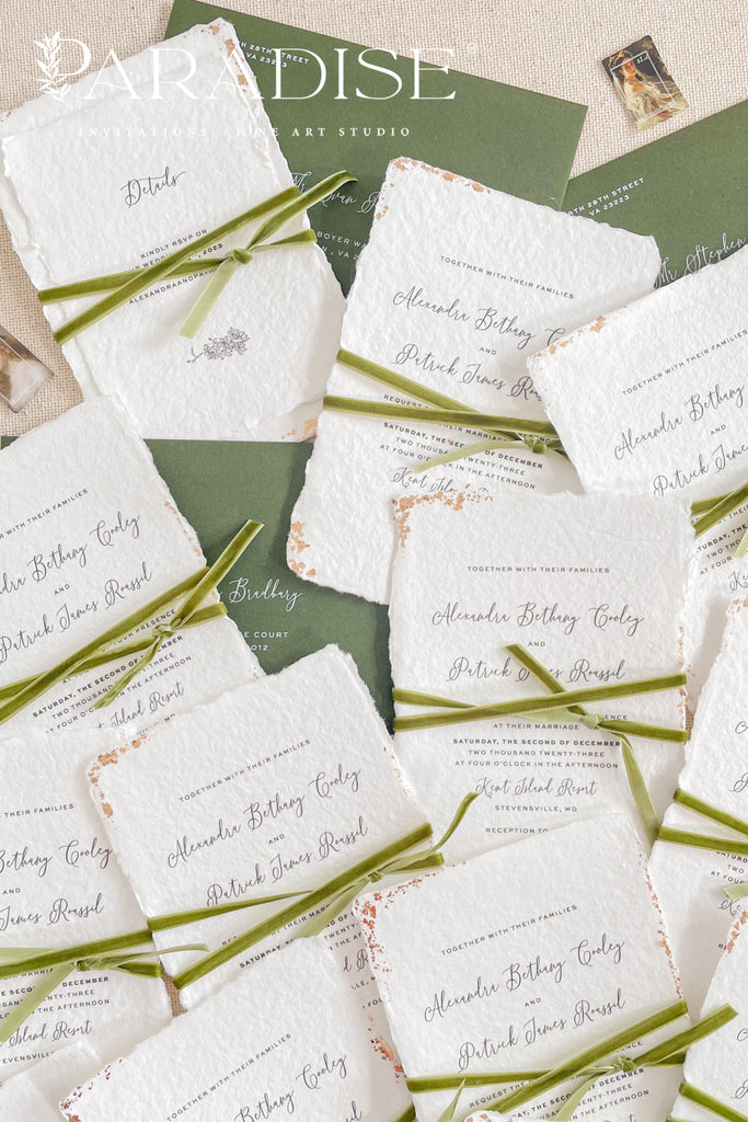 Sofia Handmade Paper Wedding Invitation Sets