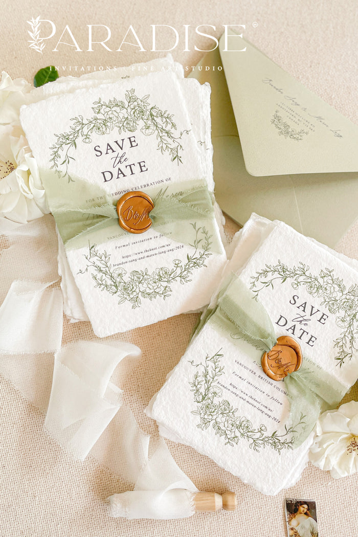 Jane Handmade Paper Save the Date Cards