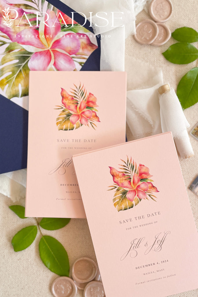 Mya Colored Paper Save the Date Cards