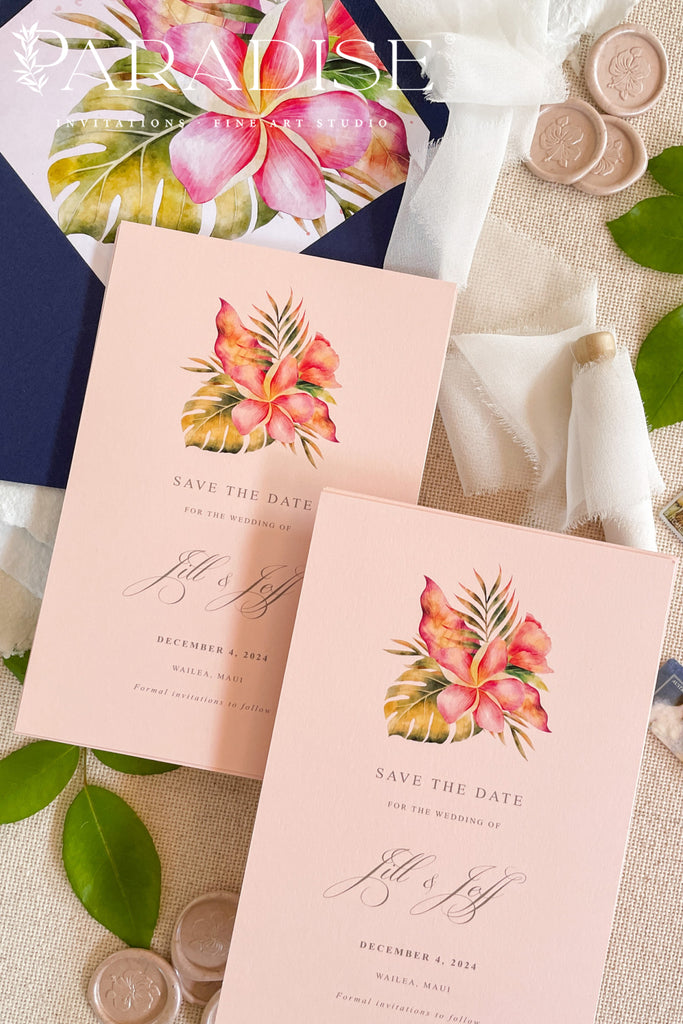 Mya Colored Paper Save the Date Cards