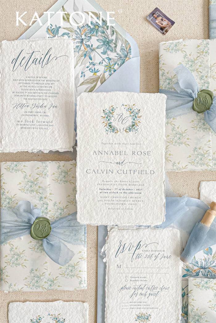 Leire Handmade Paper Wedding Invitations