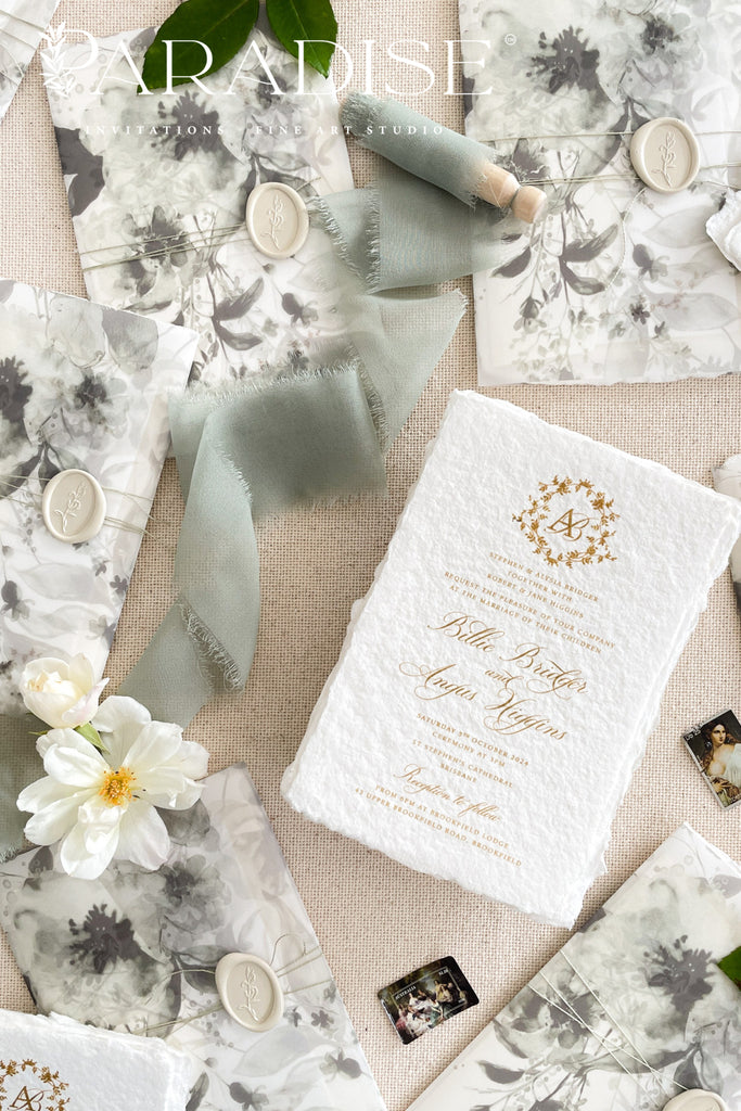 Morgana Handmade Paper Wedding Invitation Sets