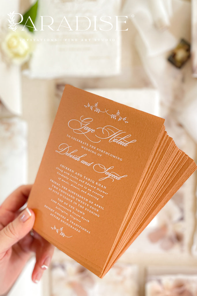 Amaya Handmade Paper Wedding Invitations